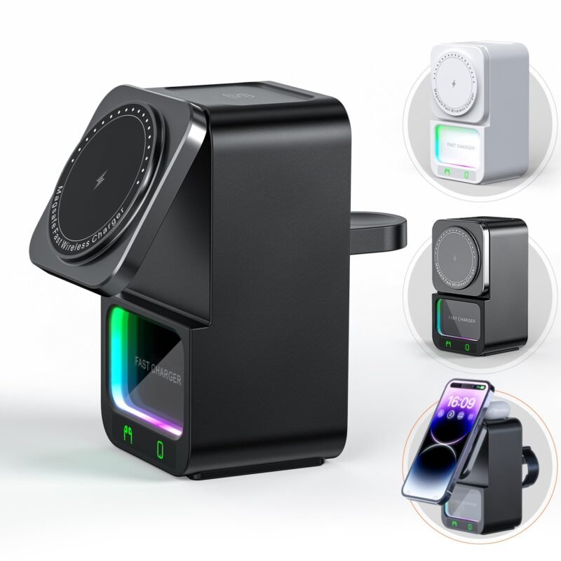 DH19 4IN1 Magnetic Wireless Charger Stand  With Speaker