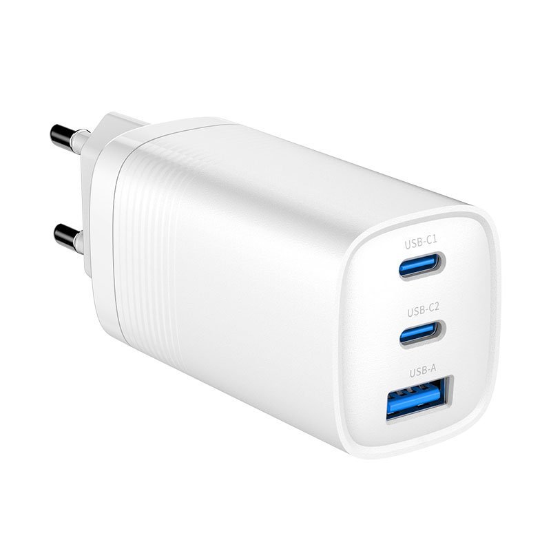 Custom WEG-65W-N Black & White 65W GaN Charger with EU,UK,US,AUS Plug
