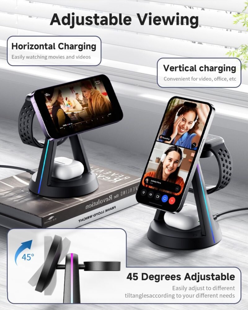 Y308 Wireless Charger With RGB Ambient Lighting - Image 2