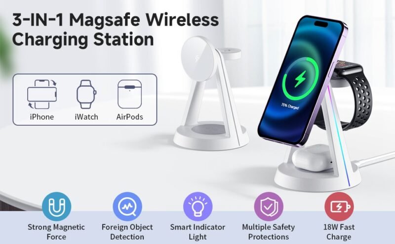 Y308 Wireless Charger With RGB Ambient Lighting - Image 6